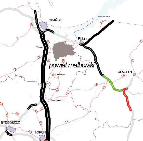 8 Obszary oddziaływania i ciążenia do ośrodków regionalnych /Źródło: opr. wł. na podst.: Analiza relacji funkcjonalno przestrzennych między ośrodkami miejskimi i ich otoczeniem, str.