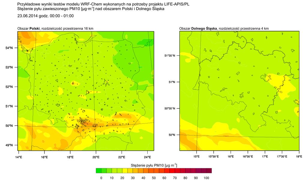 Projekt LIFE-APIS/PL cele szczegółowe Modelowanie jakości powietrza