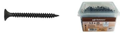 KITS & DRYWALL SPECIAL HARDWOOD OUTDOOR CONSTRUCTION UNIVERSAL CARPENTRY Drywa screws with trumpet hea, Phiips recess with fine threa an neee point for mounting on meta stus, packe in bucket 00GPS