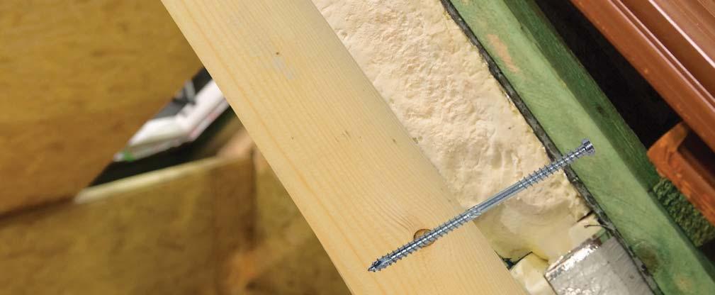 KITS & DRYWALL SPECIAL HARDWOOD OUTDOOR CONSTRUCTION UNIVERSAL CARPENTRY Roofing screw with oube threa, T-rive cyiner hea, miing ribs on the shank, cutting point type 17 PDCTG Dachschraube mit