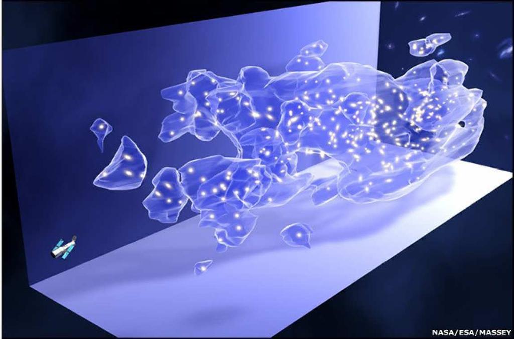 Ciemna Materia we Wszechświecie» Trójwymiarowa mapa rozkładu Ciemnej Materii» 3D: soczewkowanie grawitacyjne + pomiar odległości (redshift-y: 0<z<1)»