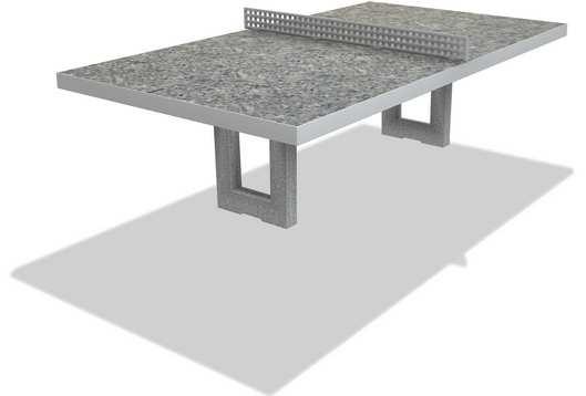 Stół do tenisa stołowego (1 szt.) Należy zamontować stół betonowy do tenisa stołowego w miejscu wskazanym na planie zagospodarowania terenu. Stół na stałe montowany w podłożu.