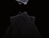 rękawic Winter black polyester/cotton knitted  RDZO