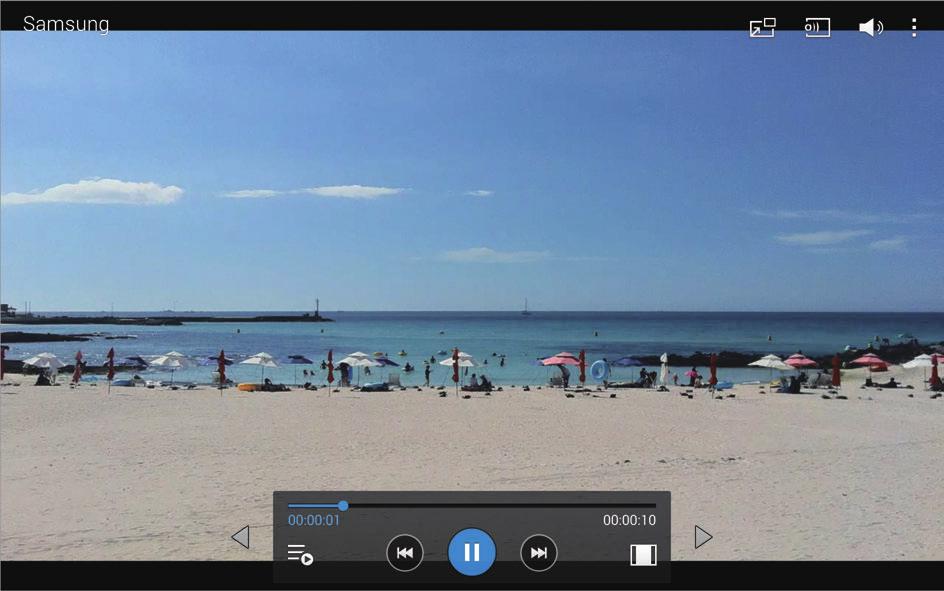 Multimedia Wideo Można użyć tej aplikacji do odtwarzania plików wideo. Dotknij Wideo na ekranie aplikacji.