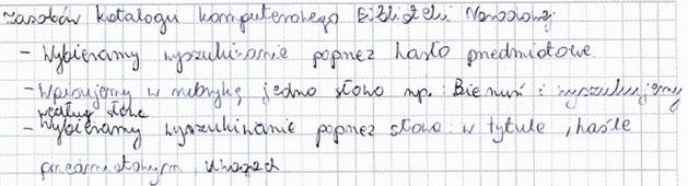 Wykaz sposobów wyszukania książek w katalogu elektronicznym według: hasła przedmiotowego, słowa: w tytule, haśle przedmiotowym, uwagach oraz numeru ISBN na podstawie zasobów katalogu