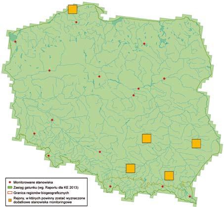 Monitoring gatunków zwierząt tom czwarty sąsiedztwo lasów w pobliżu badanych stanowisk.
