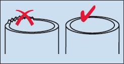 Końcówki rur powinny być wygładzone, pozbawione nierówności w celu poprawnego zamontowania