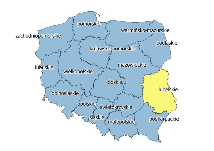 południa i północy z Gminą Krasnystaw.