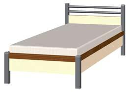 LOZ.80BM wymiary (szer./gł./wys.) w cm: 90/210/71 ilość paczek: 3 waga (kg): 44 objętość (m 3 ): 0,23 istnieje możliwość zamówienia łóżka z materacem LOZ.
