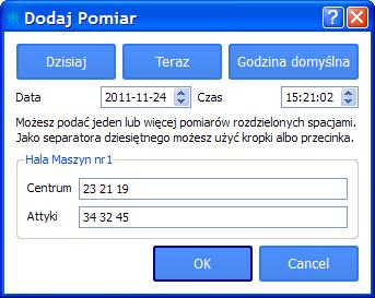 Wartość pomiaru Wartość zmierzonego obciążenia śniegiem wprowadzane jest niezależnie dla każdej strefy obciążenia.