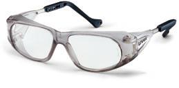290 Szerokość mostka 15 mm przydymiony szary uvex 9168 RX Duże plastikowe okulary z pełnymi osłonami, otaczającymi oczy dla pełnego komfortu Odmiana prostych okularów Astrospec dla pracowników