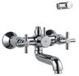 Baterie wannowe 220±1 180±1 140±1 Ø70 Ø34 Zawory Ø70 3 4"BSP 43 SOL-CHR-6267 Bateria wannowa ścienna z uchwytem punktowym Bath & Shower Mixer with Connector for Hand
