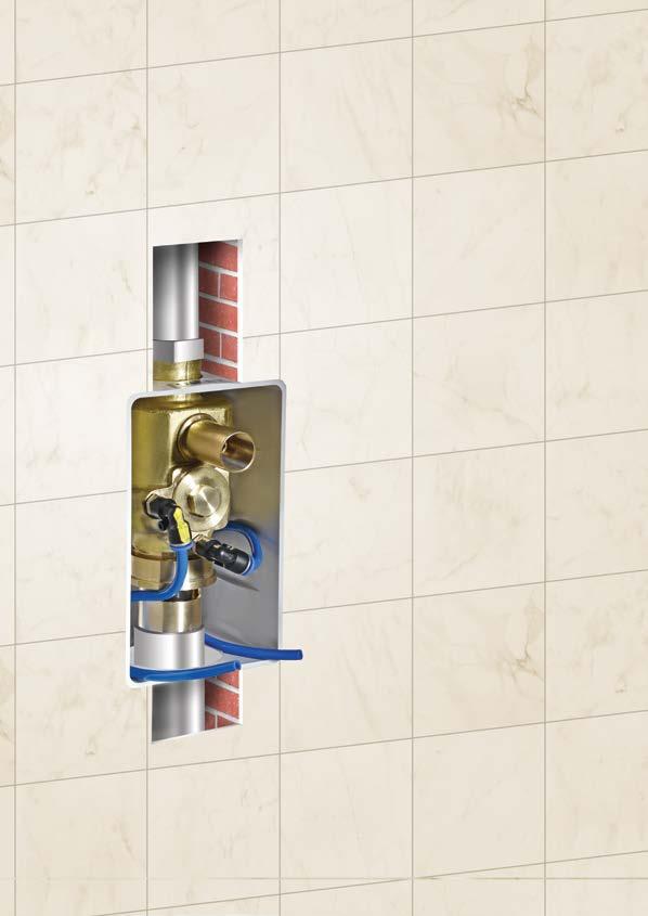 i-flush Valves FLV-CHR-1075 System spłukujący i-flush montowany w ścianie; czasowy zawór spłukujacy; 20 mm; przycisk spłukujący 3/6 l i-flush In-wall i-flushing system, 20 mm with dual flush push