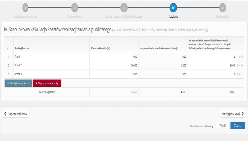 Pola szare są obliczane automatycznie.