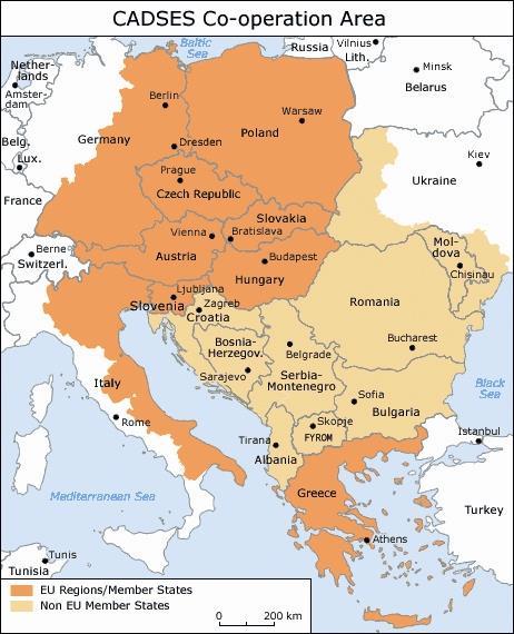 Morze Bałtyckie: Niemcy Partner Wiodący Polska Central European Adriatic Danubian South-Eastern European Space Morze Adriatyckie: Albania Bośnia i