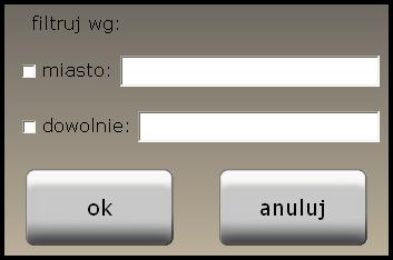 j Rys. 59. Okno filtrowania kartoteki firm. 14.13.9. Sortowanie kartoteki firm. Funkcja sortowania służy do wyświetlenia kartoteki według określonej kolejności.