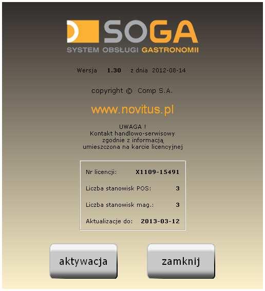j 15. O PROGRAMIE Okno wywołane przy pomocy tej funkcji zawiera najważniejsze informacje o programie takie jak: pełna nazwa programu, numer wersji i data jej wydania, informacje o prawach autorskich,