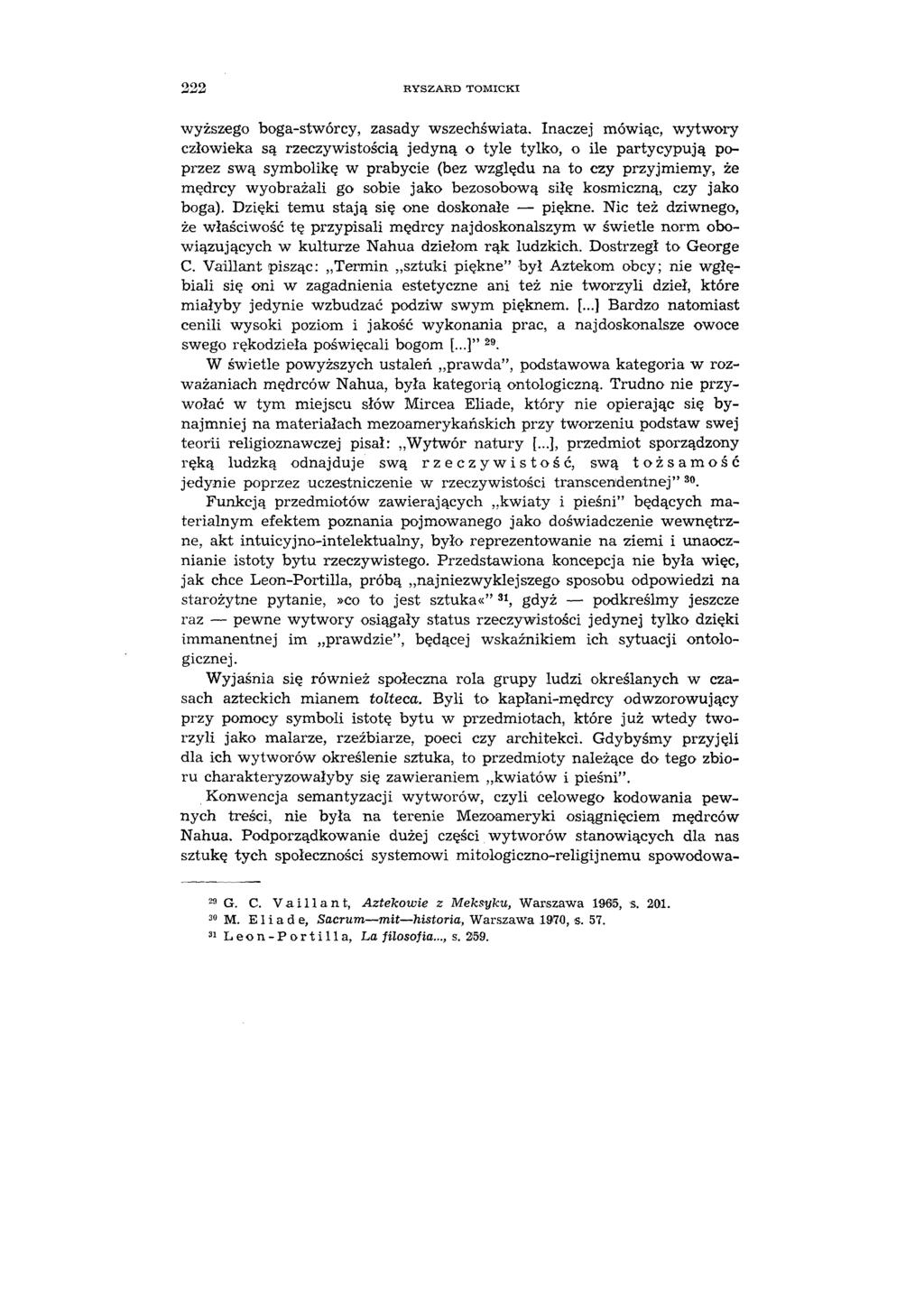 222 RYSZARD TOMICKI wyższego boga-stwórcy, zasady wszechświata.