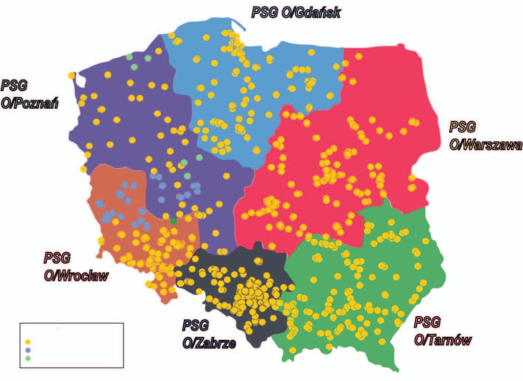 NAFTA-GAZ odbiorcom z sieci dystrybucyjnej gazu na terenie działania wszystkich oddziałów Polskiej Spółki Gazownictwa Sp. z o.o. (dalej: PSG).