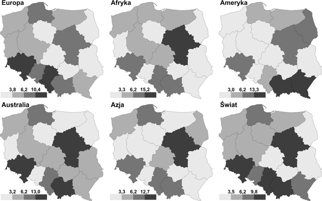 - Imigracja ludności do Polski w pierwszej dekadzie XXI w. Wybrane aspekty - i podkarpackim (14%), a najniższe zanotowano województwach opolskim (1,6%) i lubuskim (1,9%).