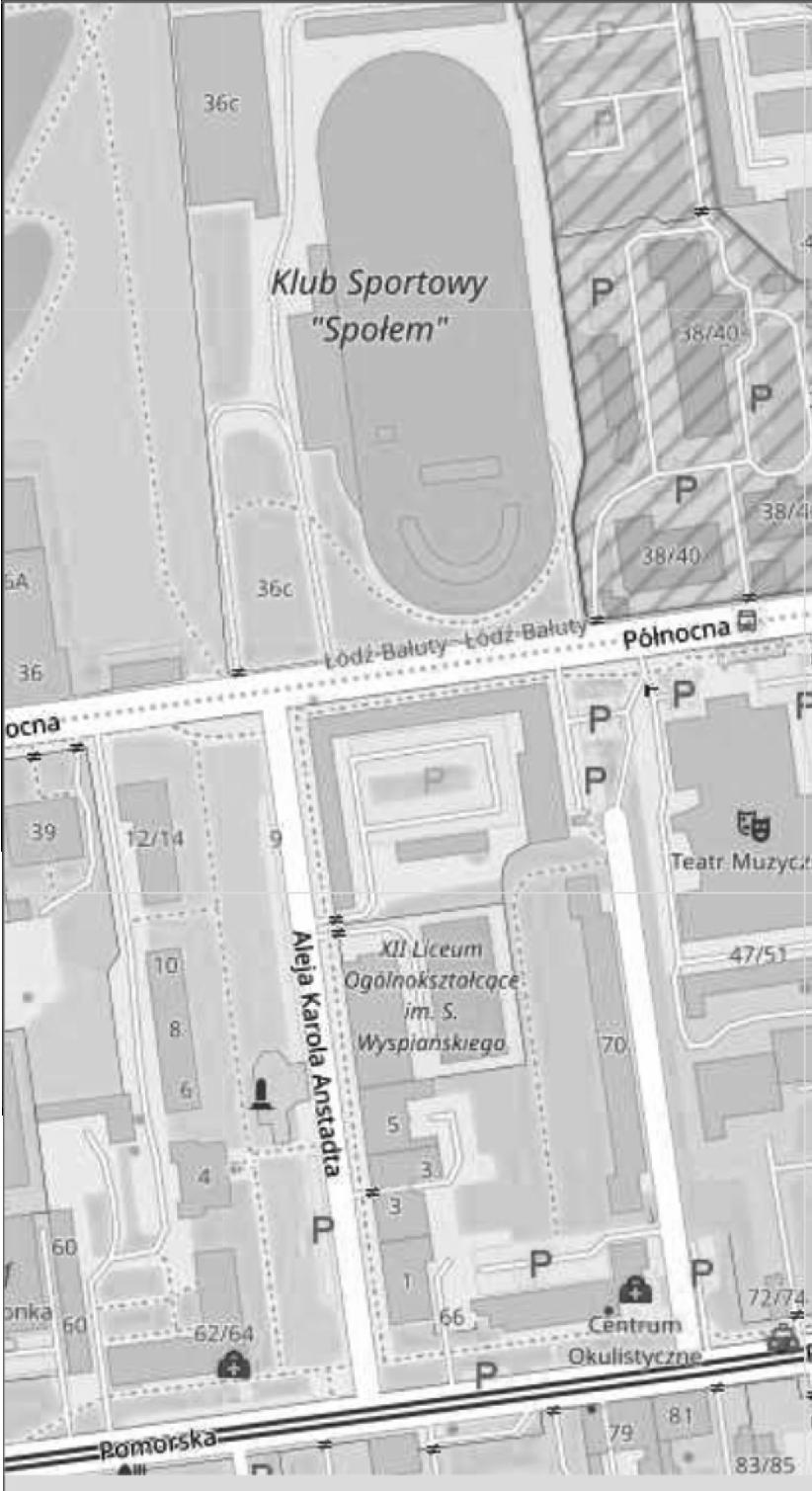 BIURA B B J J P P BIURO/ SĘDZIOWIE / PRASA Klub Sportowy Społem 91-425 Łódź ul. Północna 36 tel. (42) 632 65 19 PARKINGI: Teatr Muzyczny w Łodzi ul. Północna 47/51 XII Liceum Ogólnokształcące im.