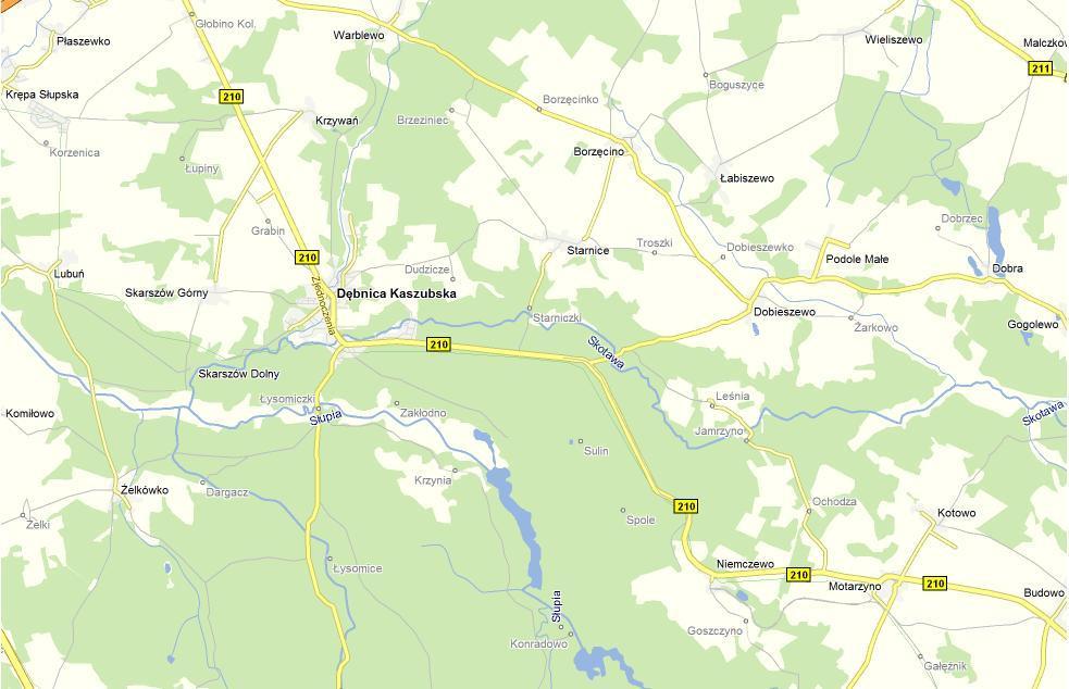 Gmina Dębnica Kaszubska zajmuję powierzchnię 29 952 ha.