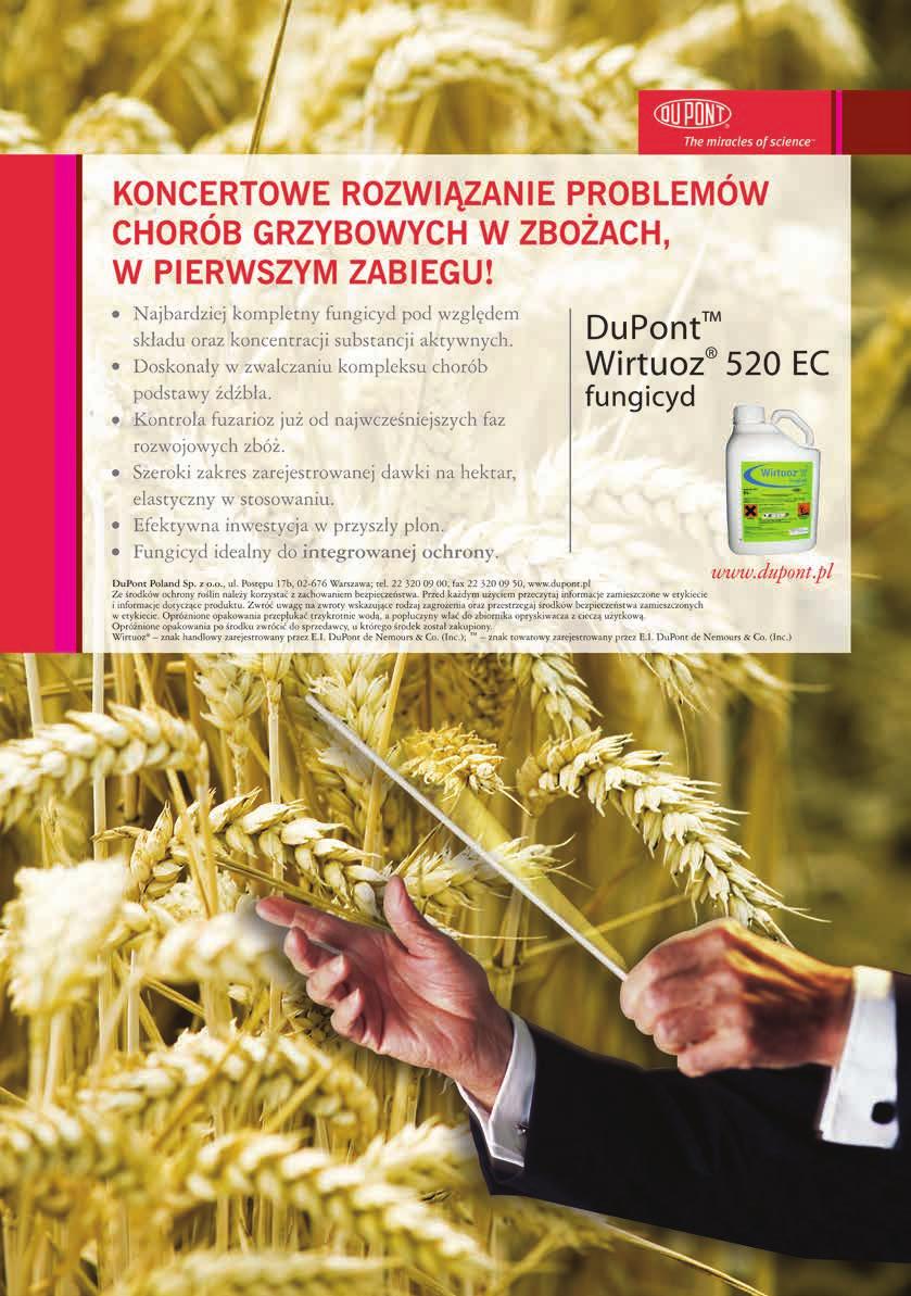 WIRTUOZ 520 EC jest środkiem grzybobójczym w postaci płynu do sporządzania emulsji wodnej o działaniu kontaktowym i systemicznym, do stosowania zapobiegawczego i interwencyjnego w ochronie zbóż przed