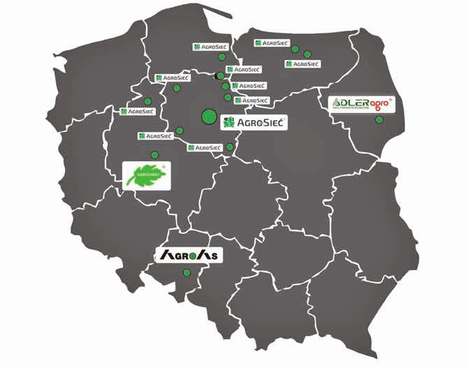 POLSKIE SKŁADY ROLNE ODDZIAŁY FIRMY Firma Agro-Sieć jest jednym z