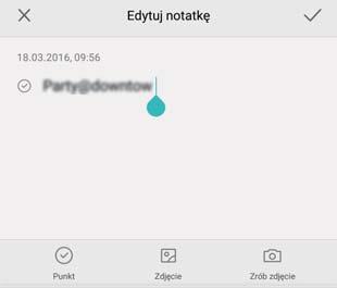 Narzędzia Tworzenie notatki 1 Otwórz ekran Notatnik.