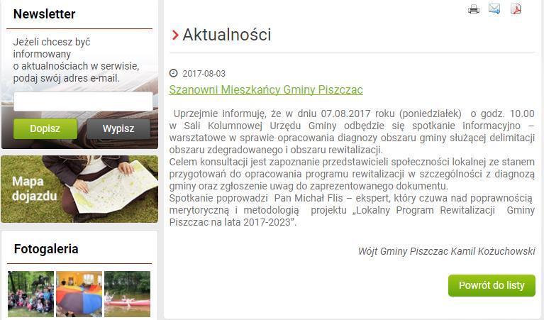 Badanie miało na celu zdiagnozowanie oraz wskazanie lokalizacji, koncentracji, charakteru i skali problemów występujących na obszarze gminy Piszczac i wymagających rozwiązania poprzez realizację