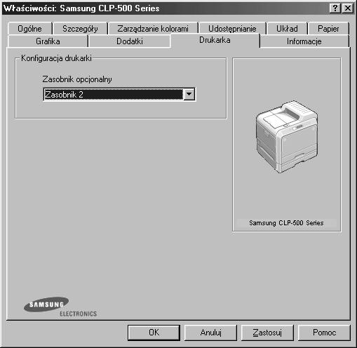 4 Kliknąć prawym przyciskiem myszy ikonę drukarki i: W systemach Windows 95/98/Me wybrać polecenie Właściwości. W systemie Windows NT 4.0/2000/XP wybrać Właściwości (Properties).
