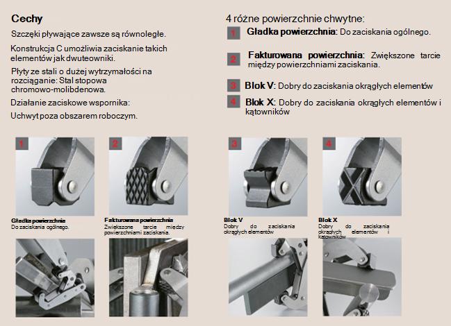 00 850 10 *) UWAGA: Różne wkładki na powierzchniach mocujących są