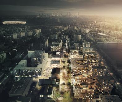 W przygotowywanym projekcie uwzględniono zachowanie bądź ponowne wykorzystanie jak największej liczby budynków postindustrialnych, tworząc wewnętrzną starówkę strefę