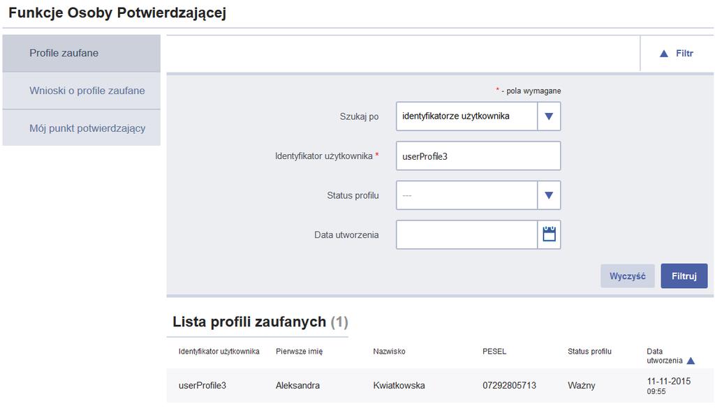 4. Zarządzanie profilami zaufanymi 4.