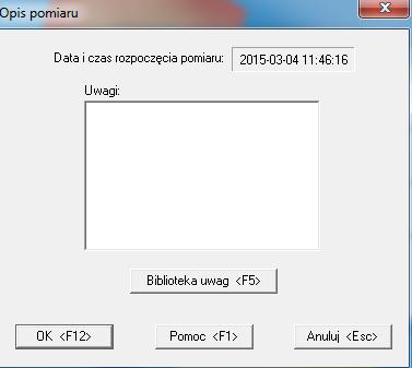 Pliki tekstowe zapisujemy na pulpice, w folderze pomiary absorpcji energii pod nazwą użytkownika.