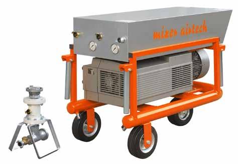 PNEUMATYCZNE URZĄDZENIA TŁOCZĄCE Mixer Airtech Sprężarka silosowa Mixer Airtech nadaje się doskonale do pneumatycznego przemieszczania wstępnie zmieszanych suchych produktów zawartych w silosach