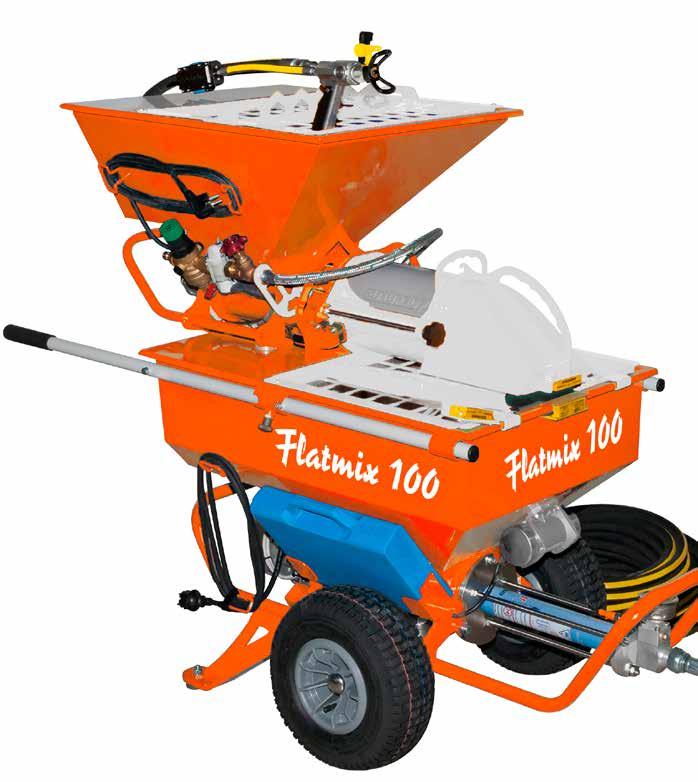 FLATSPRAY POLIURETANOWĄ KOMORĘ MIESZANIA MOŻNA SZYBKO, W NIECAŁE 10 MINUT ZDEMONTOWAĆ Mixer FLATMIX 100 to wysokowydajne urządzenie, które oprócz nakładania gotowych do użycia produktów umożliwia