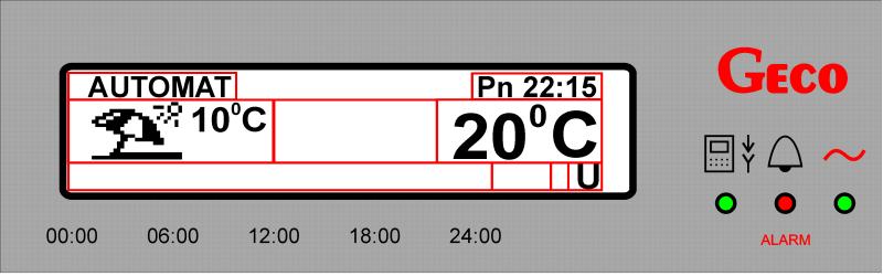 INSTRUKCJA OBSŁUGI GA01HC-01 STRONA 21 8.2. Program urlopowy. Panel pokojowy firmy GECO o symbolu GA01HC-01 ma możliwość załączenia programu urlopowego.