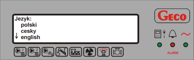 INSTRUKCJA OBSŁUGI GA01HC-01 STRONA 25 10. WERSJE JĘZYKOWE Panel wyposażony został w możliwość wyboru wersji językowych oprogramowania.