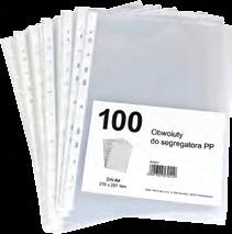 Multiperforowana pasuje do każdego segregatora Otwierana u góry 100 sztuk w
