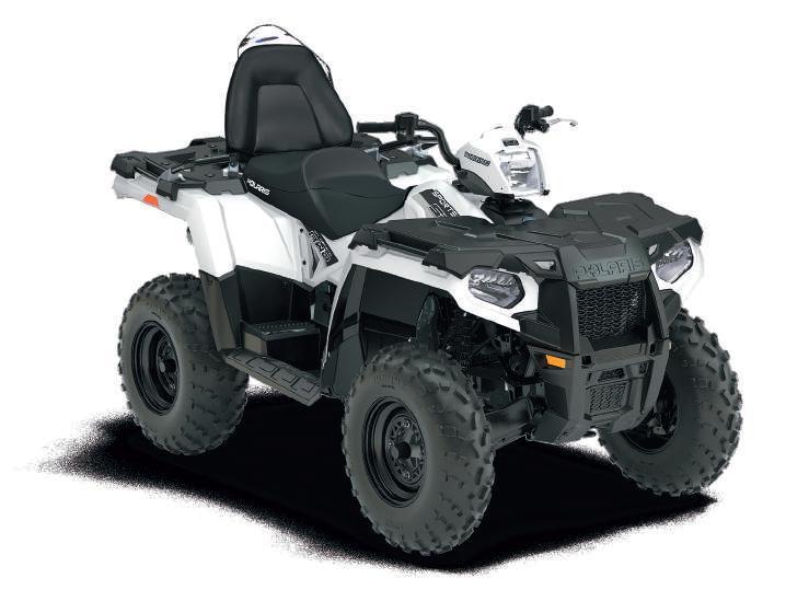 ALUMINIOWE FELGI Dzięki 14 aluminiowym felgom Sportsman 570 SP zyskuje na prześwicie (wyższy o prawie 3cm od podstawowego Sportsman 570) co w znaczny sposób zwiększa zdolności przeprawowe pojazdu.