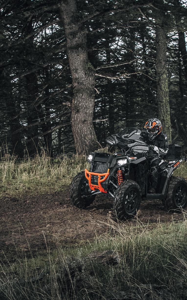 SPORT DLA WYMAGAJĄCYCH Wyposażony w bardzo dynamiczny silnik ProStar o mocy 89KM Scrambler XP 1000 to lider w swojej klasie jeżeli chodzi o moc silnika.