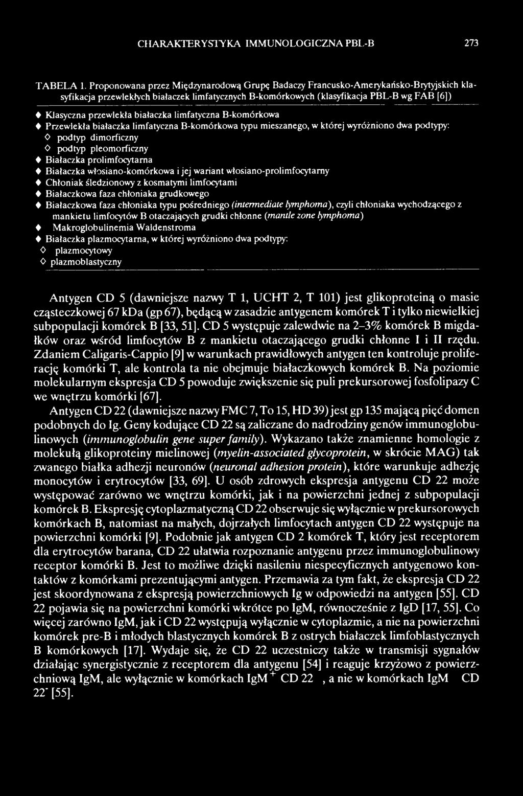 (intermediate lymphoma), czyli chłoniaka wychodzącego z mankietu limfocytów B otaczających grudki chłonne (mantle zone lymphoma) Makroglobulinemia Waldenstroma Białaczka plazmocytarna, w której