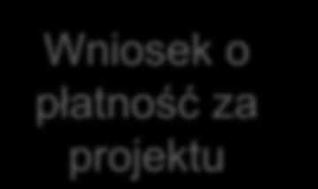 płatność Przesłanie wniosku o płatność za projekt do WST