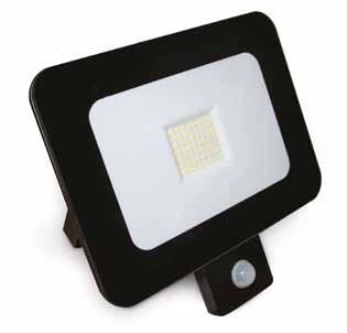 LED MHNC CECHY PRODUKTU: ekonomiczny projektor oświetleniowy z czujnikiem ruchu, czujnik ruchu z trzema zakresami regulacji: czas działania, natężenie oświetlenia i czułość detekcji, zasięg detekcji: