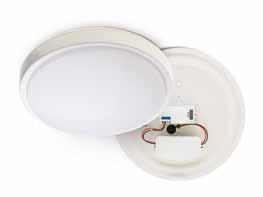 LED TAURUS CECHY PRODUKTU: ścienno-sufitowa plafoniera ledowa, podstawa wykonana z tworzywa sztucznego, klosz matowy z poliwęglanu.