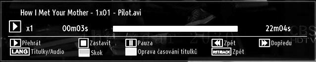 Přeskočit (číselná tlačítka): TV skočí do souboru začínajícího písmenem, které jste navolili pomocí číselných tlačítek na dálkovém ovladači. Přehrát toto (tlačítko OK): Přehraje vybrané soubory.