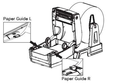 drukarki. Popchnij zatrzask przy prowadnicy papieru aby zablokować.