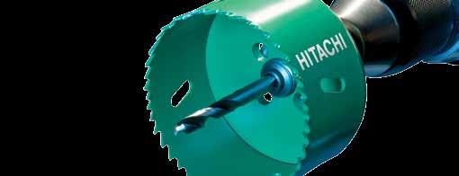 OTWORNICE PROLINE Otwornice Hitachi do szyb- -kiego wiercenia Wszystkie otwornice Hitachi zostały wyposażone w zmienną podziałkę zębów (4/6 TPI), która umożliwia lepsze i szybsze wiercenie we