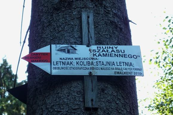 Przełęcz Przysłop Cisowy 795m  / szlak z przełęczy w kierunku